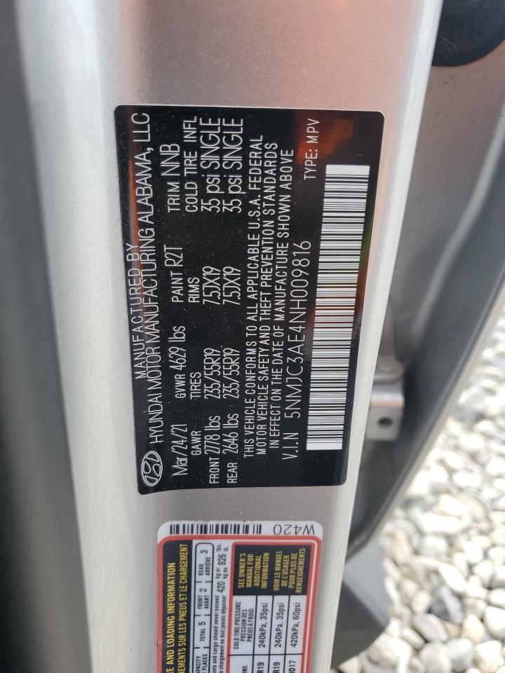 2022 Hyundai Tucson Sel VIN: 5NMJC3AE4NH009816 Lot: 70296475