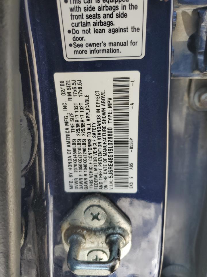 2009 Honda Cr-V Ex VIN: 5J6RE48519L026600 Lot: 70269235