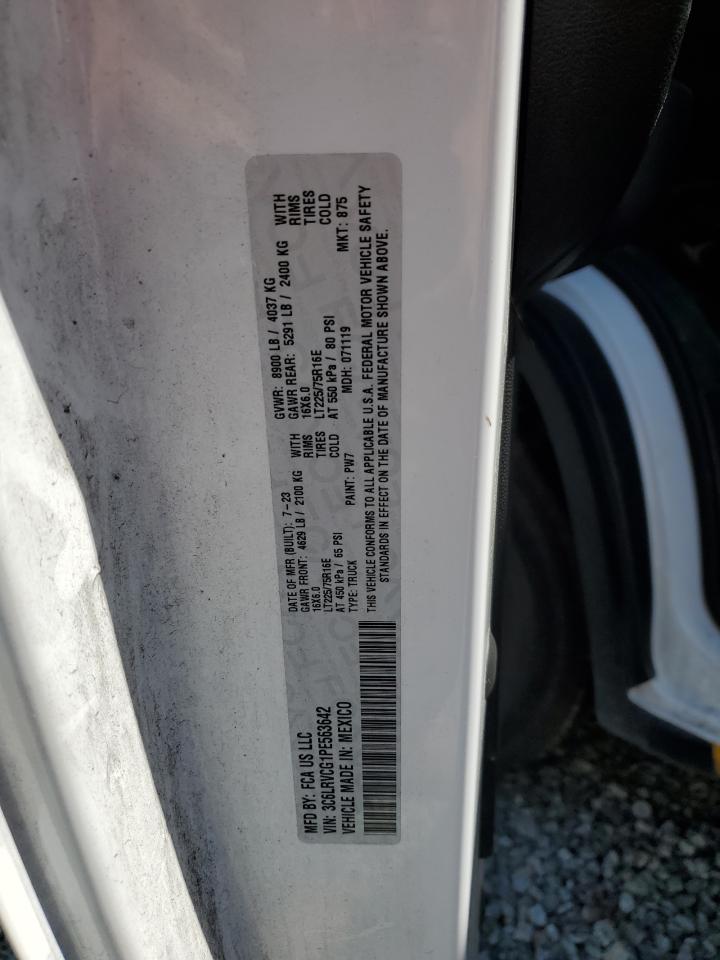2023 Ram Promaster 2500 2500 High VIN: 3C6LRVCG1PE563642 Lot: 70175665