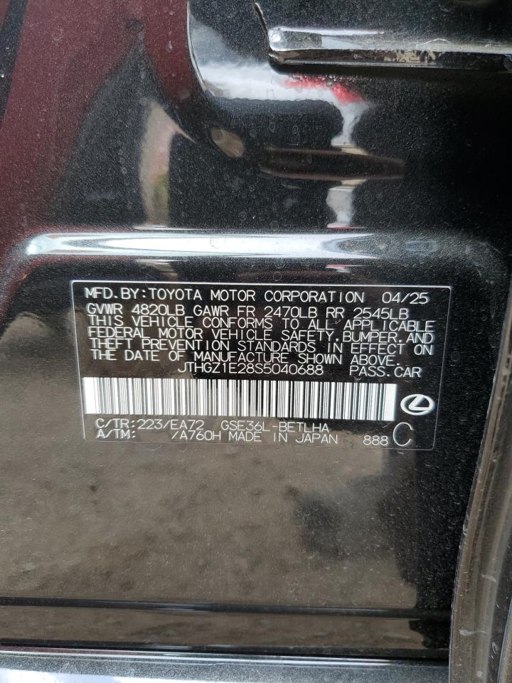 2025 Lexus Is 350 F Sport VIN: JTHGZ1E28S5040688 Lot: 68166465