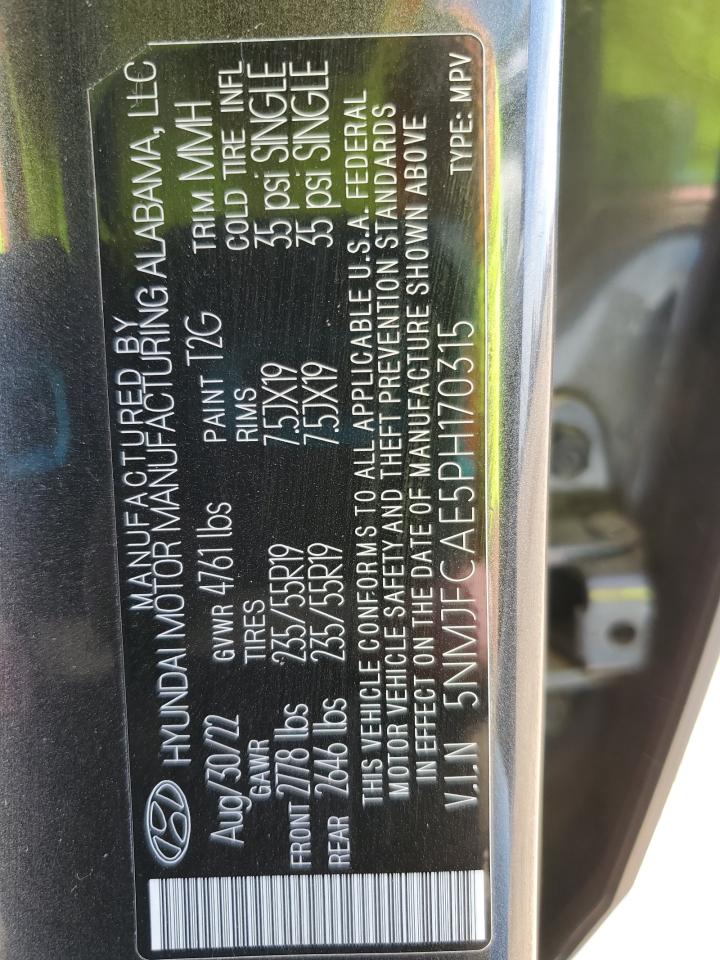 5NMJFCAE5PH170315 2023 Hyundai Tucson Sel