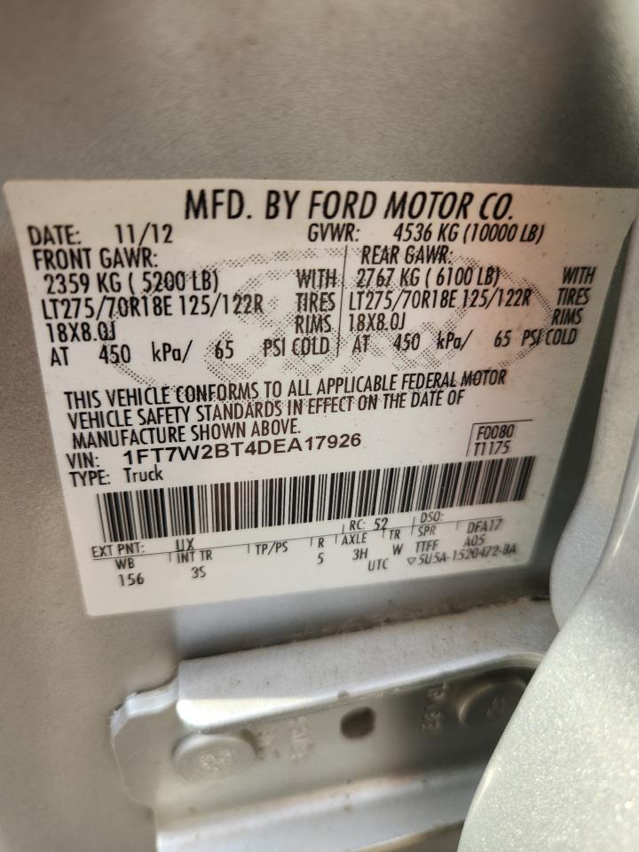 2013 Ford F250 Super Duty VIN: 1FT7W2BT4DEA17926 Lot: 90927175