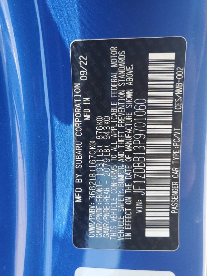 2023 Subaru Brz Premium VIN: JF1ZDBB13P9701060 Lot: 70708855
