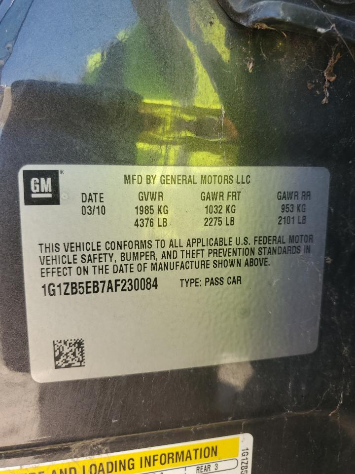 2010 Chevrolet Malibu Ls VIN: 1G1ZB5EB7AF230084 Lot: 69370805