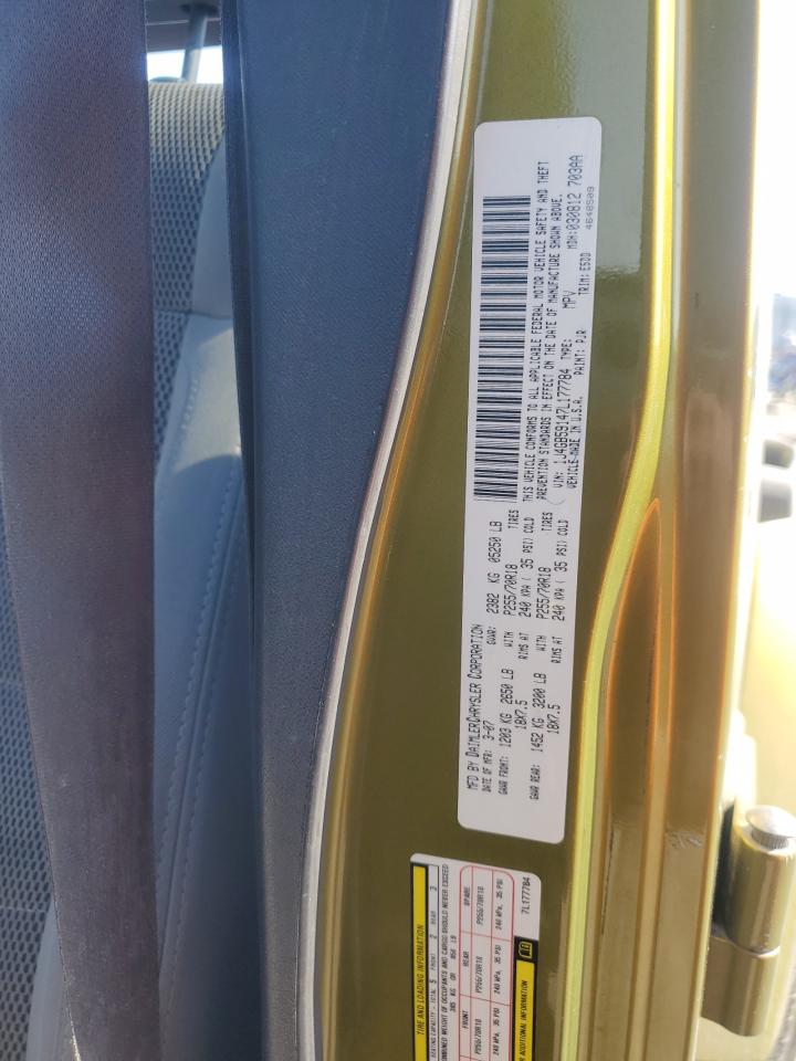 2007 Jeep Wrangler Sahara VIN: 1J4GB59147L177784 Lot: 70529005