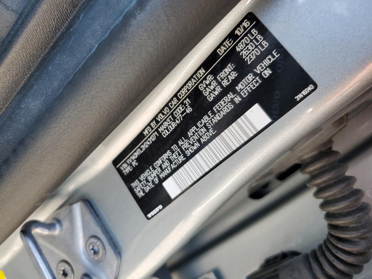 2017 Volvo S60 Dynamic VIN: YV140MTL2H2431271 Lot: 67815275