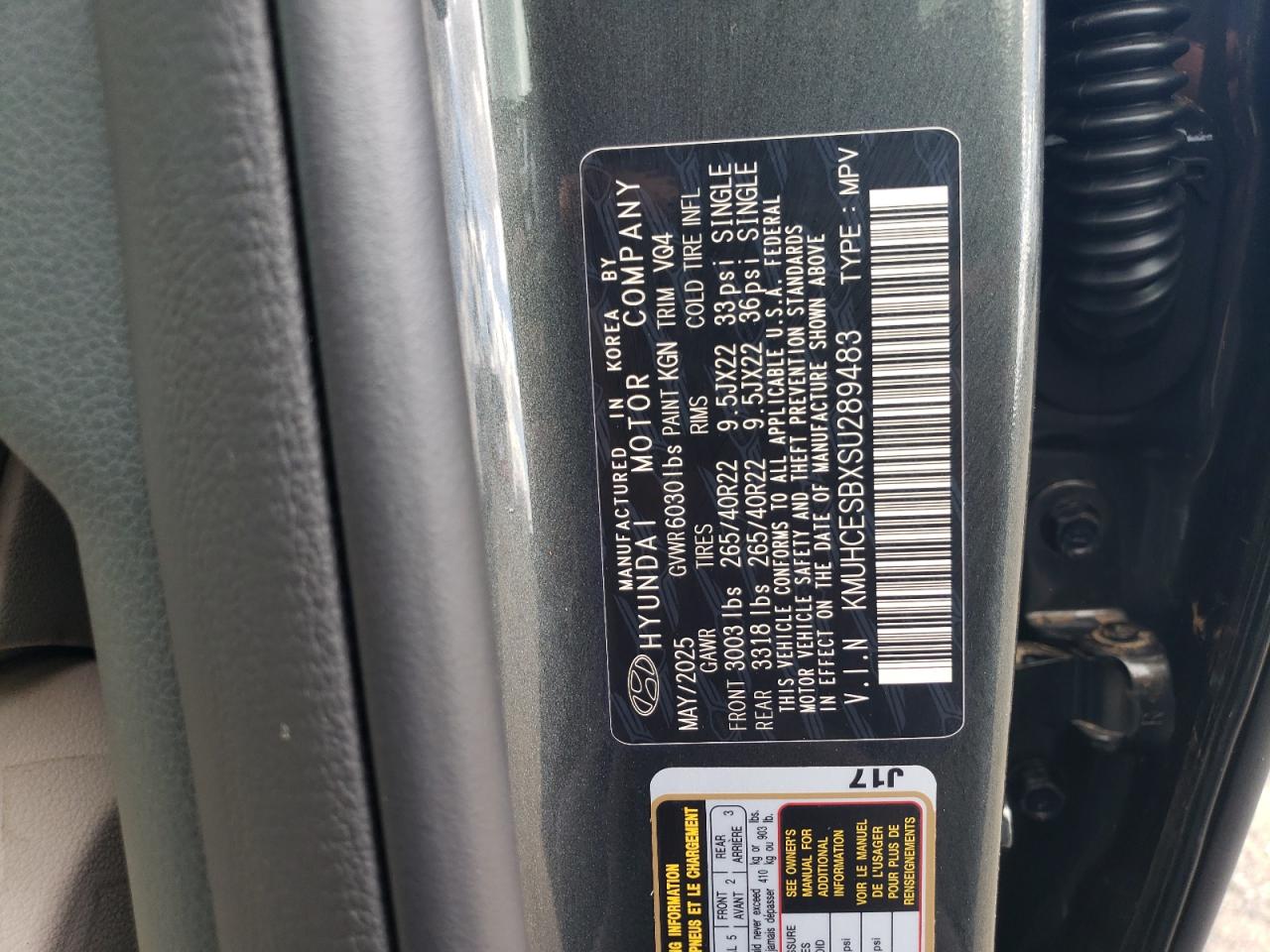 2025 Genesis Gv80 Prestige VIN: KMUHCESBXSU289483 Lot: 70523785