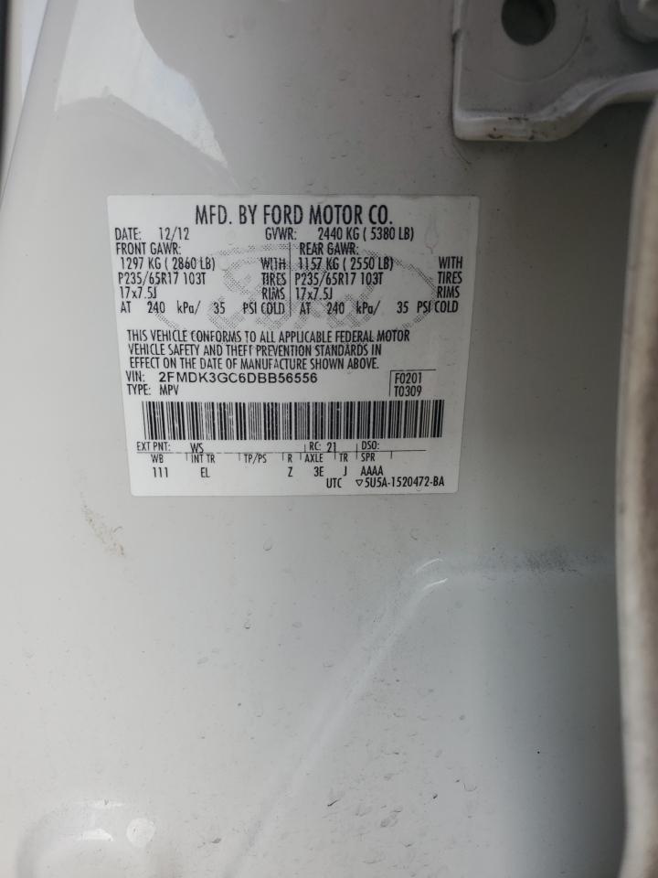 2013 Ford Edge Se VIN: 2FMDK3GC6DBB56556 Lot: 70761315