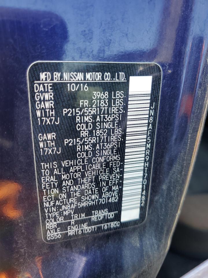 2017 Nissan Juke S VIN: JN8AF5MR9HT701482 Lot: 70227195