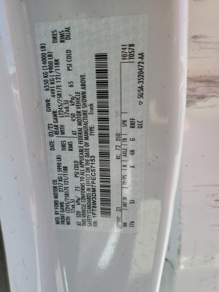 2023 Ford F350 Super Duty VIN: 1FT8W3DM7PEC57153 Lot: 67489025