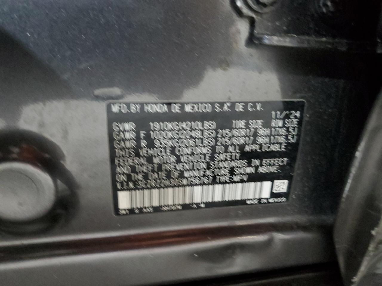 2025 Honda Hr-V Lx VIN: 3CZRZ2H30SM756767 Lot: 69448835