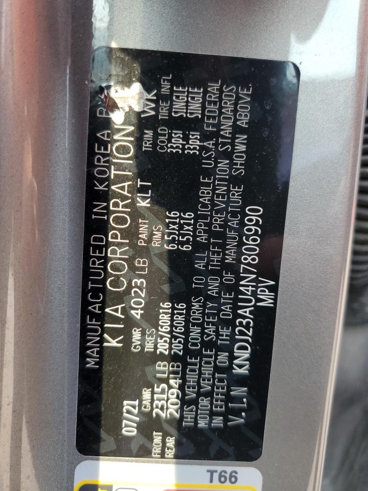 2022 Kia Soul Lx VIN: KNDJ23AU4N7806990 Lot: 67147305