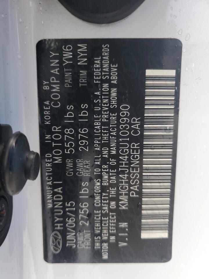 2016 Hyundai Equus Signature VIN: KMHGH4JH4GU103990 Lot: 68494855