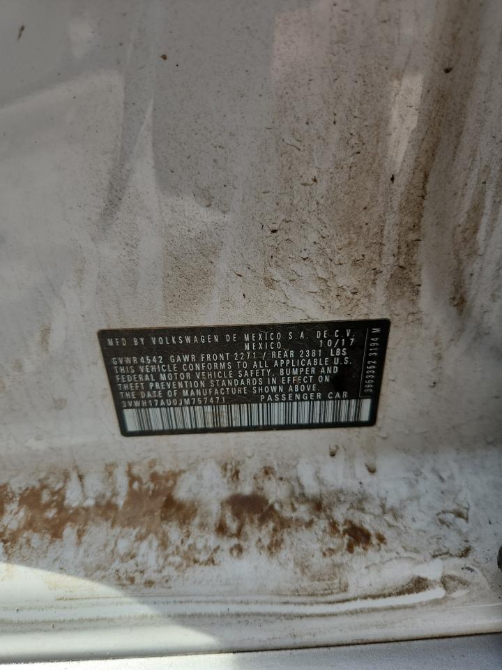 2018 Volkswagen Golf Alltrack S VIN: 3VWH17AU0JM757471 Lot: 69858825