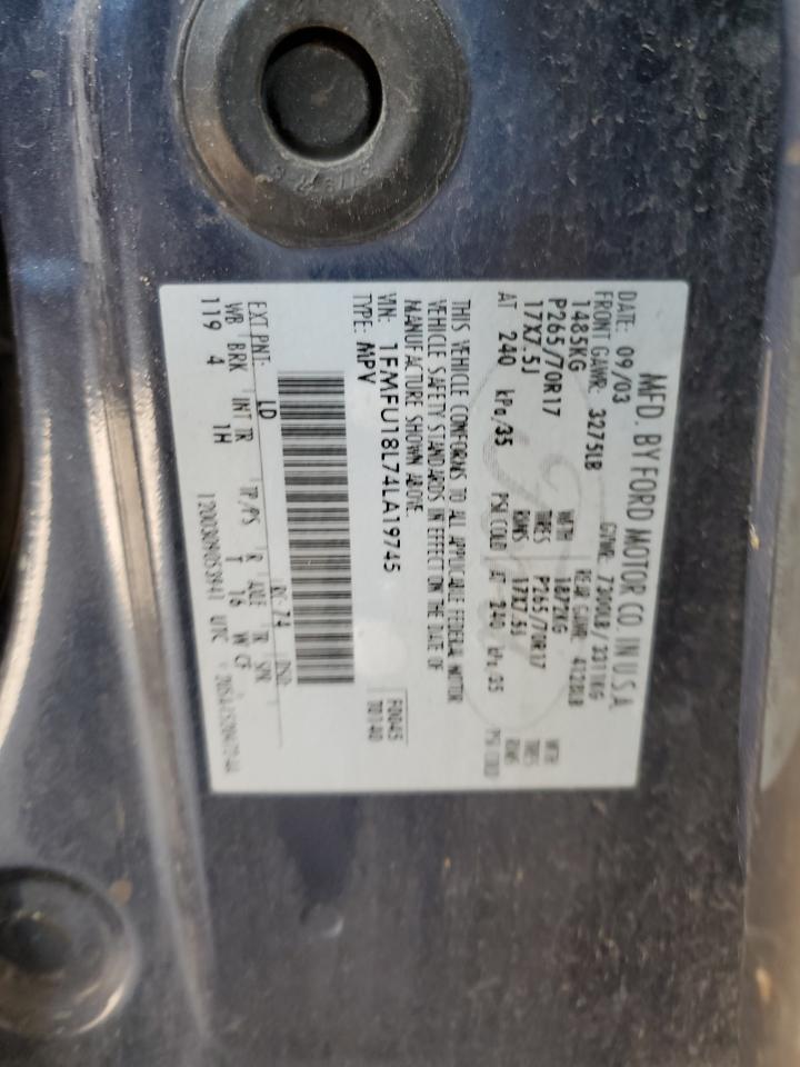 2004 Ford Expedition Eddie Bauer VIN: 1FMFU18L74LA19745 Lot: 69468885