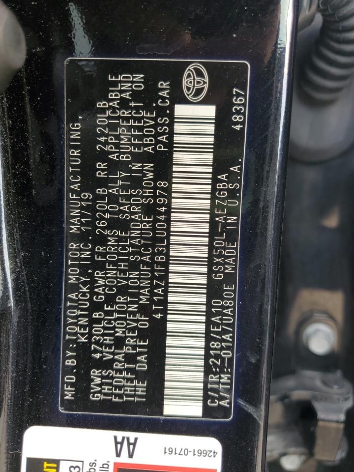 2020 Toyota Avalon Xle VIN: 4T1AZ1FB3LU044978 Lot: 68753705