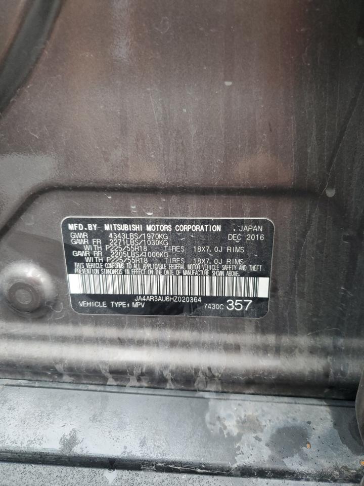 2017 Mitsubishi Outlander Sport Es VIN: JA4AR3AU6HZ020364 Lot: 69605685