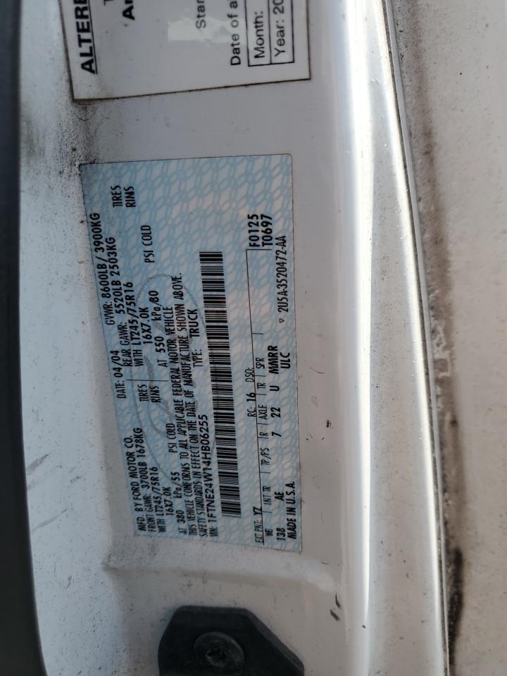 2004 Ford Econoline E250 Van VIN: 1FTNE24W14HB06255 Lot: 69357115