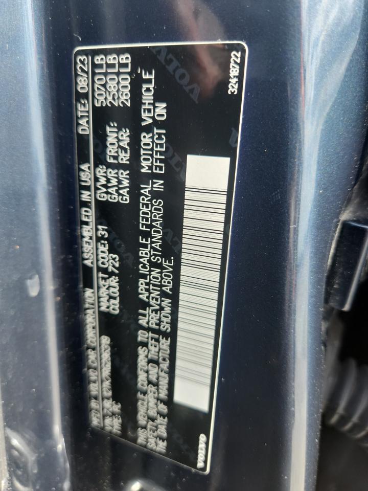 2024 Volvo S60 Core VIN: 7JRL12TK7RG296319 Lot: 70319945
