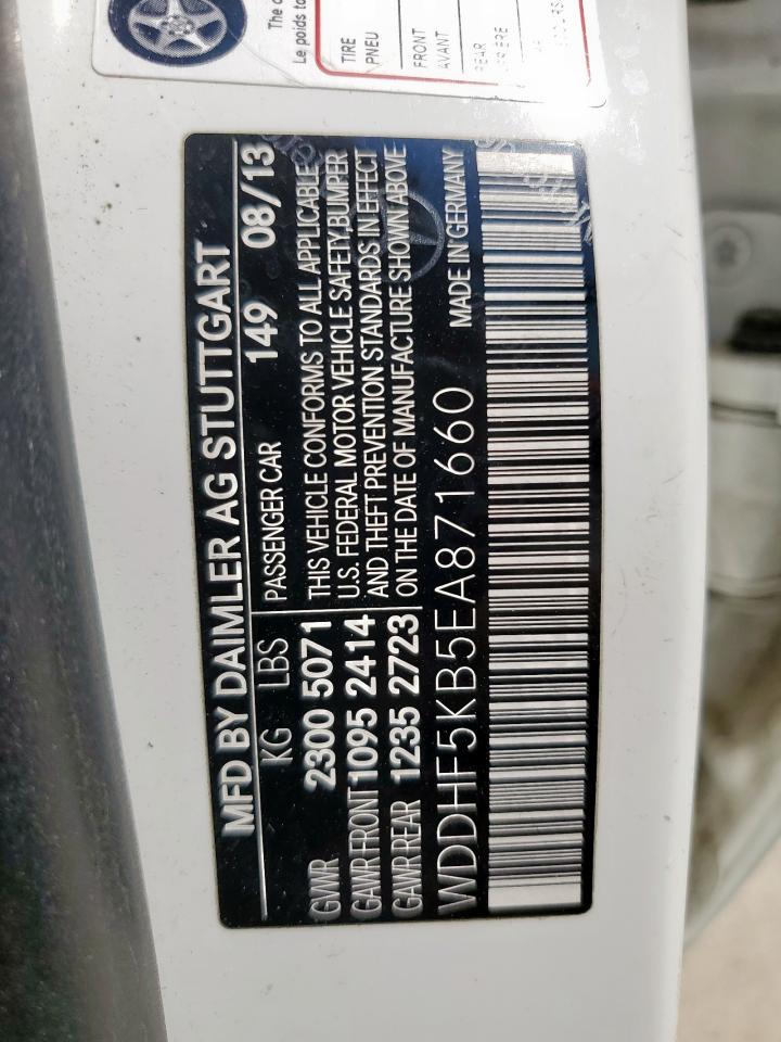 2014 Mercedes-Benz E 350 VIN: WDDHF5KB5EA871660 Lot: 67149025