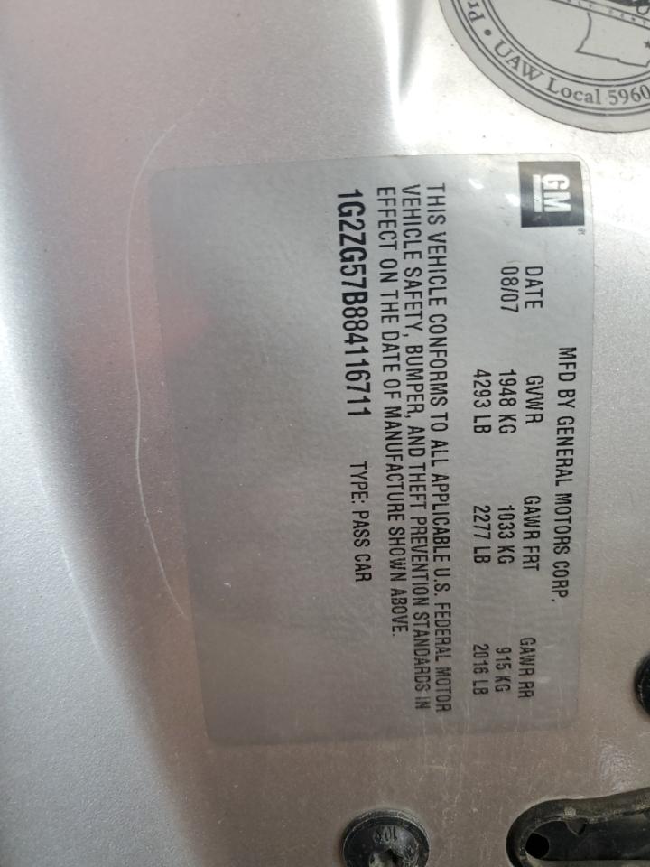 2008 Pontiac G6 Base VIN: 1G2ZG57B884116711 Lot: 68287815