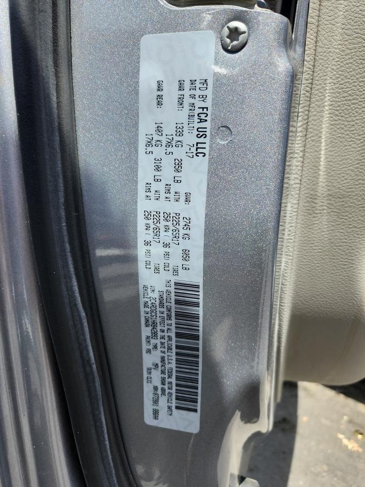 2017 Dodge Grand Caravan Sxt VIN: 2C4RDGCG1HR842893 Lot: 70762035