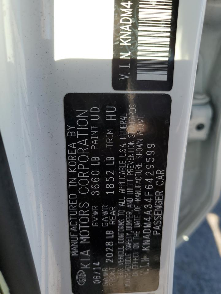 2015 Kia Rio Lx VIN: KNADM4A34F6429599 Lot: 67638615