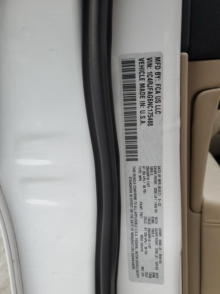 2022 Jeep Grand Cherokee Laredo E VIN: 1C4RJFAG6NC175488 Lot: 70259175