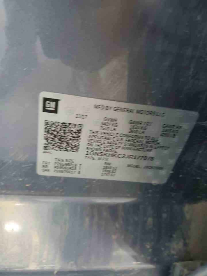 2018 Chevrolet Suburban K1500 Lt VIN: 1GNSKHKC2JR177078 Lot: 69791135