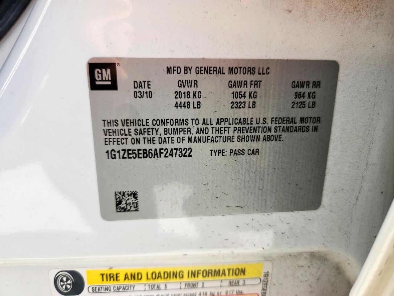 2010 Chevrolet Malibu Ltz VIN: 1G1ZE5EB6AF247322 Lot: 69368335