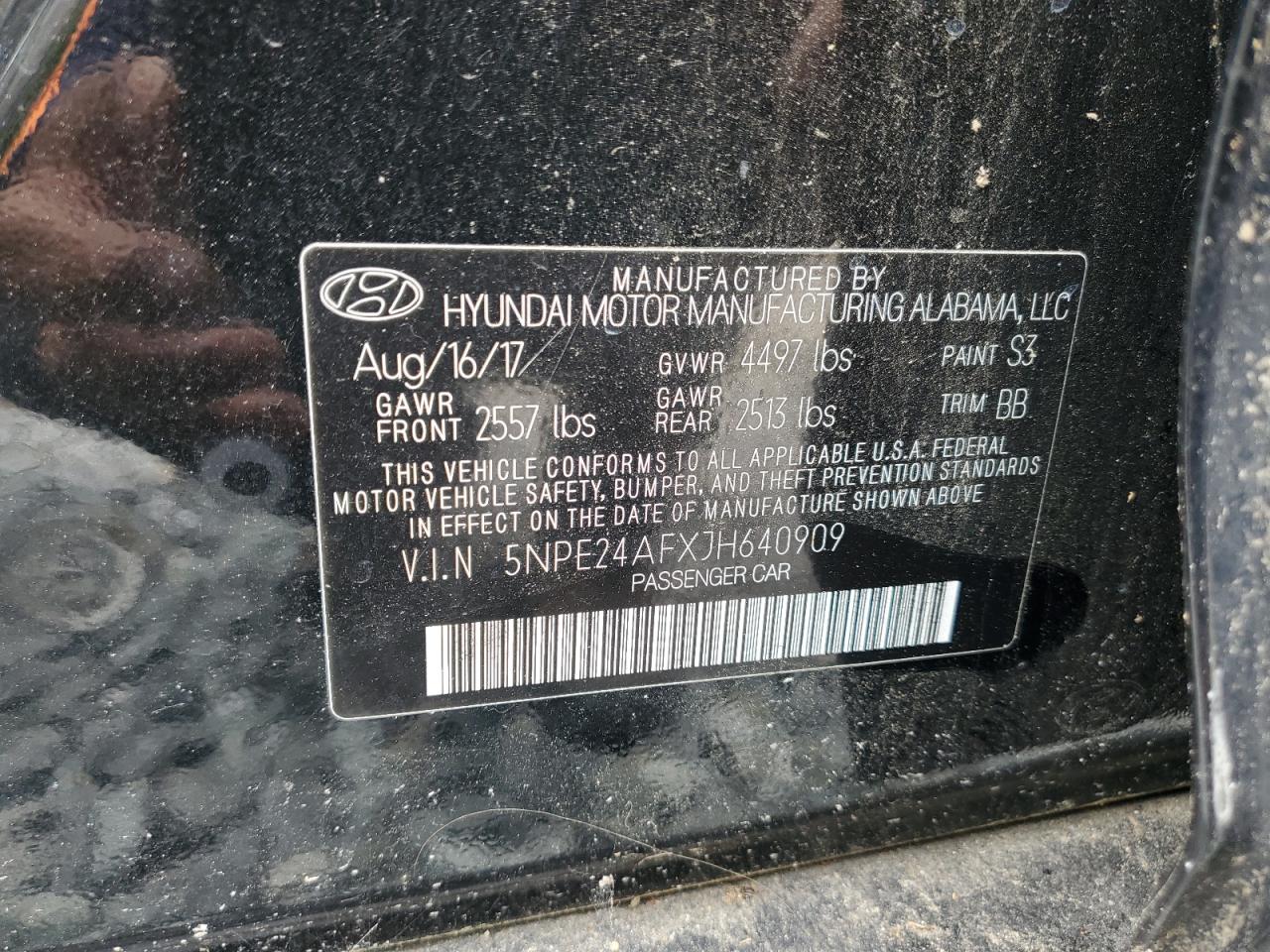 2018 Hyundai Sonata Se VIN: 5NPE24AFXJH640909 Lot: 69543375