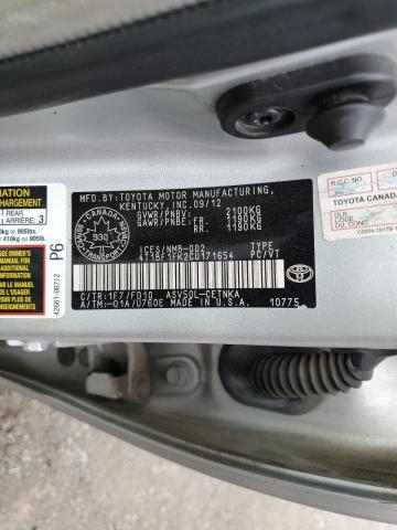 2012 TOYOTA CAMRY BASE  