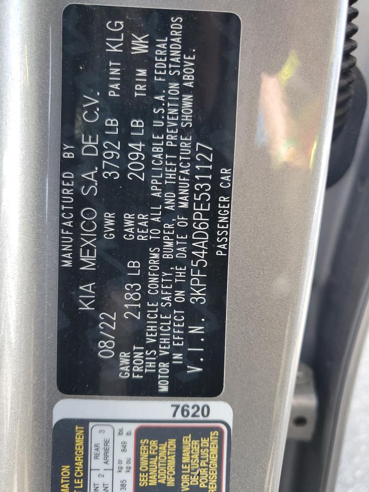 2023 Kia Forte Gt Line VIN: 3KPF54AD6PE531127 Lot: 67515715