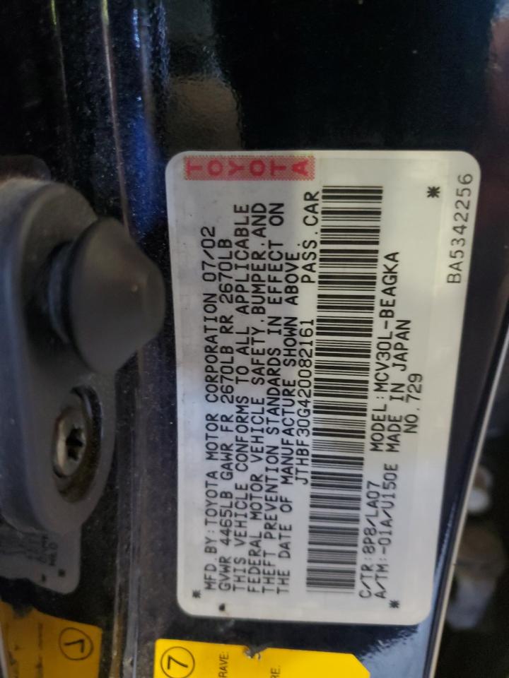 2002 Lexus Es 300 VIN: JTHBF30G420082161 Lot: 67078245