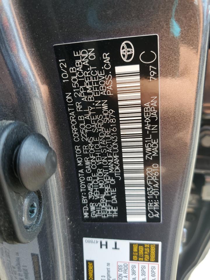 2022 Toyota Prius Night Shade VIN: JTDKAMFU0N3161879 Lot: 67673415