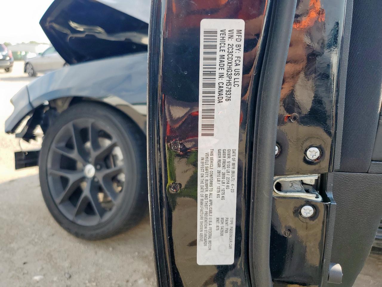 2023 Dodge Charger Gt VIN: 2C3CDXHG3PH579376 Lot: 69493515