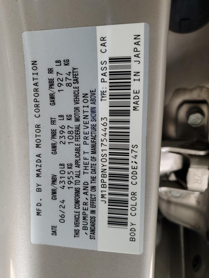 2025 Mazda 3 Premium Plus VIN: JM1BPBNY0S1754463 Lot: 70548915