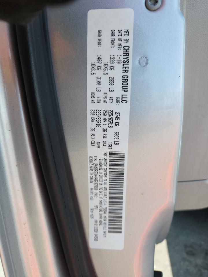 2010 Chrysler Town & Country Touring VIN: 2A4RR5DX4AR207090 Lot: 69299915