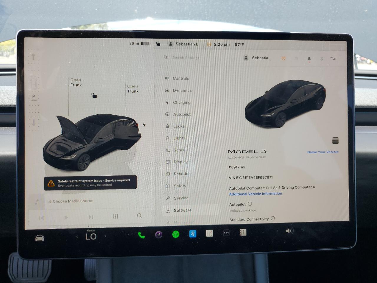 2025 Tesla Model 3 VIN: 5YJ3E1EA4SF937671 Lot: 68566885