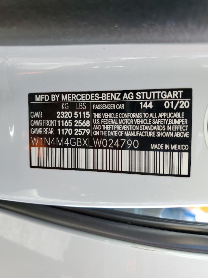 2020 Mercedes-Benz Glb 250 VIN: W1N4M4GBXLW024790 Lot: 67803605