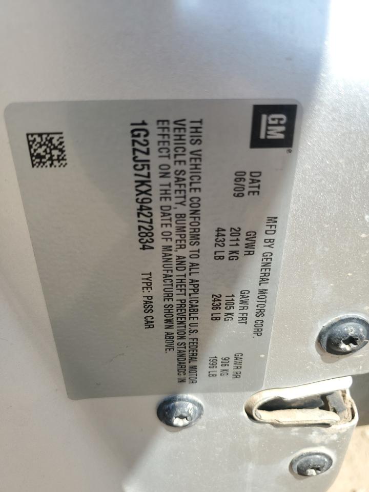 2009 Pontiac G6 VIN: 1G2ZJ57KX94272834 Lot: 68144055