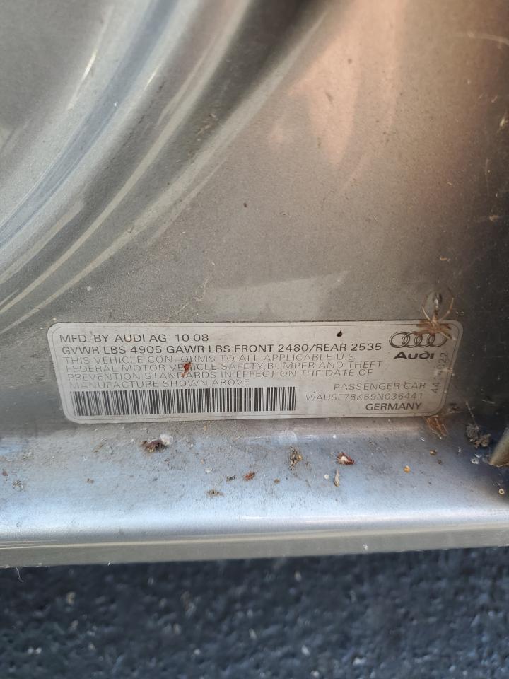 2009 Audi A4 Premium Plus VIN: WAUSF78K69N036441 Lot: 68083005