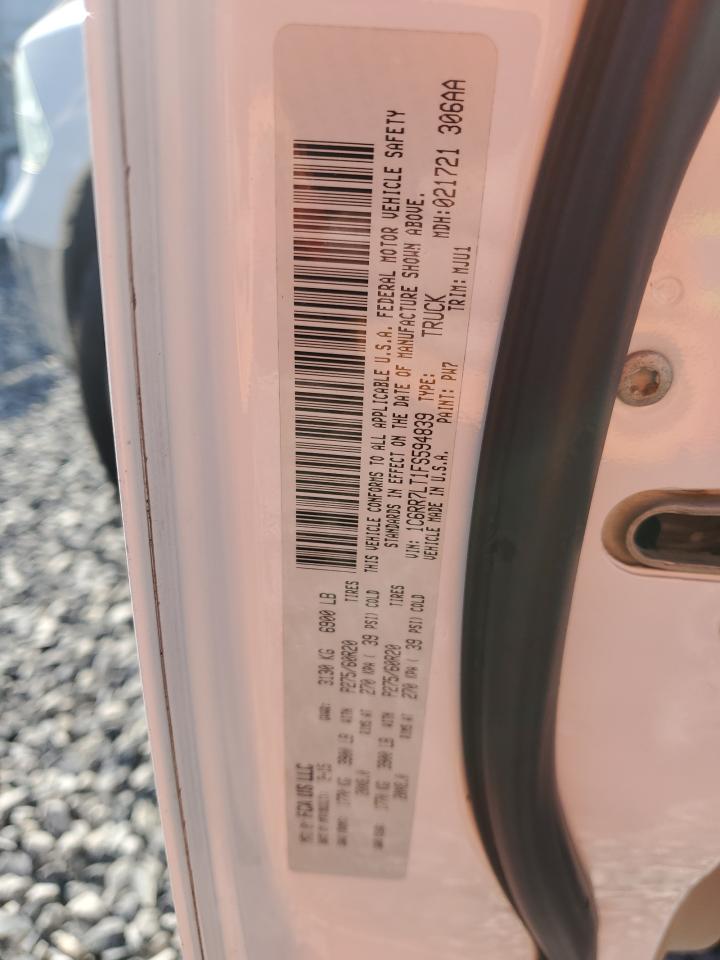 2015 Ram 1500 Slt VIN: 1C6RR7LT1FS594839 Lot: 69344905