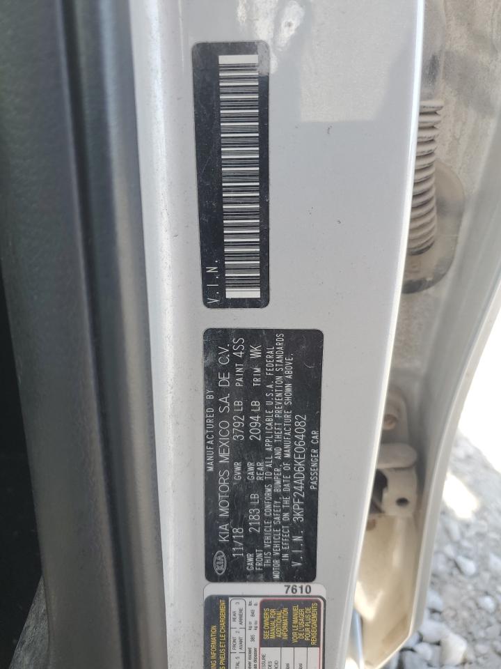 2019 Kia Forte Fe VIN: 3KPF24AD6KE064082 Lot: 69648895