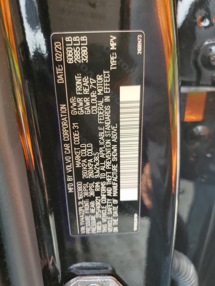2020 Volvo Xc90 T6 Inscription VIN: YV4A22PL2L1603800 Lot: 70580915