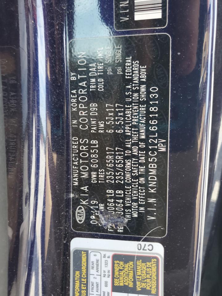 2020 Kia Sedona Lx VIN: KNDMB5C12L6618130 Lot: 70535615