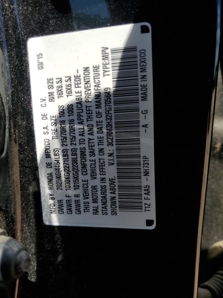 2015 Honda Cr-V Lx VIN: 3CZRM3H32FG705649 Lot: 67555645