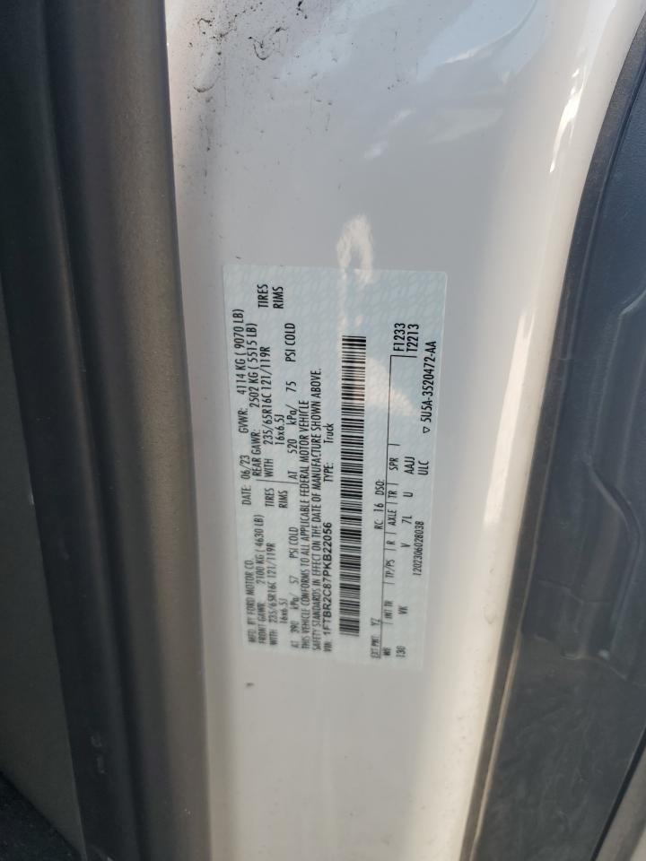 2023 Ford Transit T-250 VIN: 1FTBR2C87PKB22056 Lot: 68147405