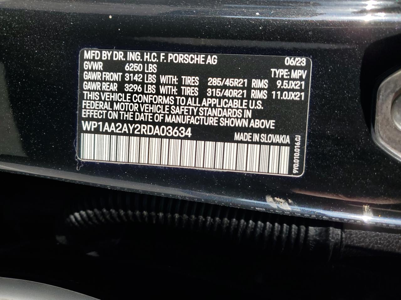 2024 Porsche Cayenne VIN: WP1AA2AY2RDA03634 Lot: 70724255