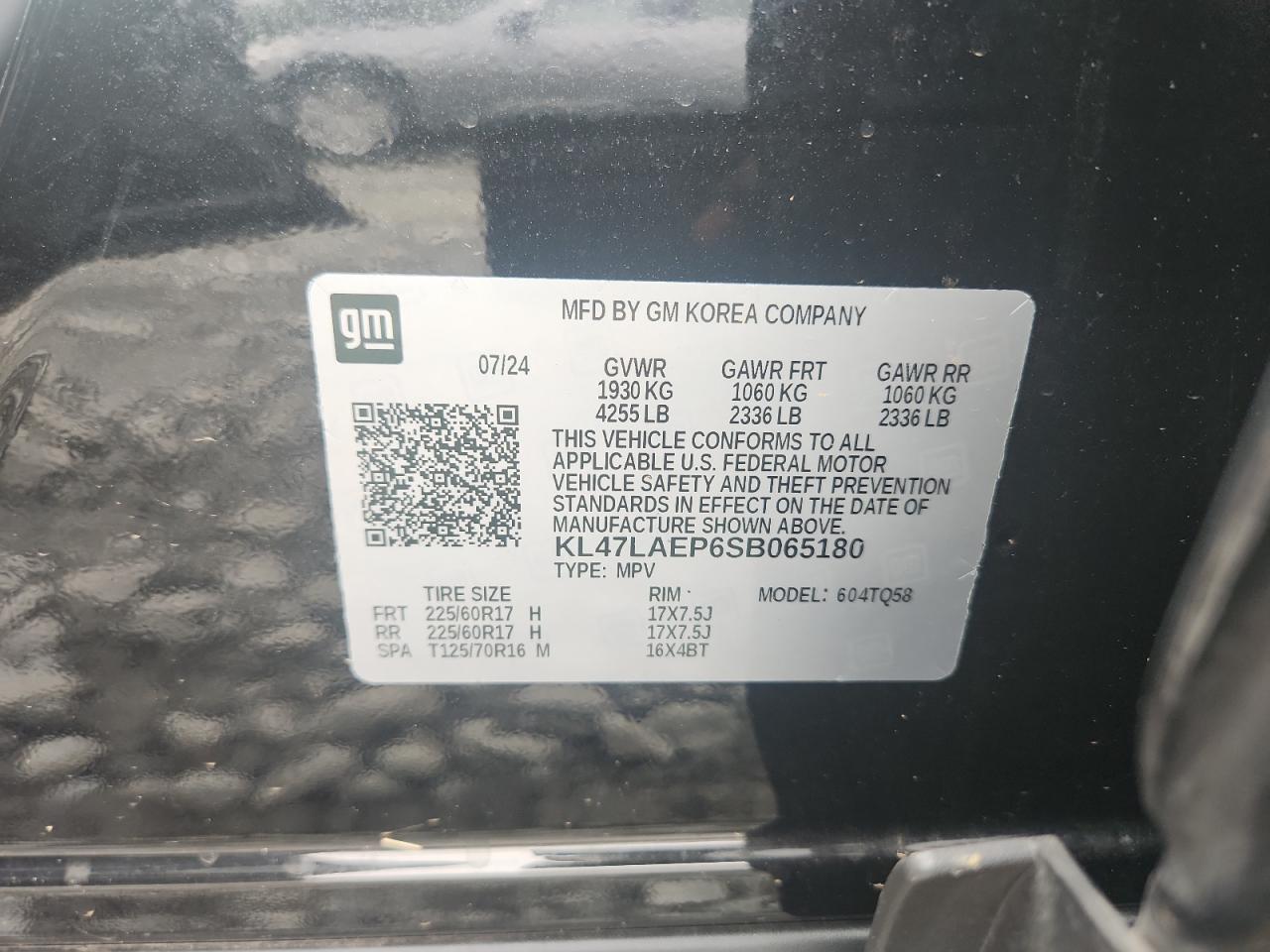 2025 Buick Envista Preferred VIN: KL47LAEP6SB065180 Lot: 67072545